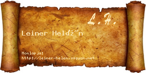 Leiner Helén névjegykártya